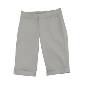 Dockers Womens Sure Fit Waistband Skimmer Capri Cuffed Pants Khaki Size 10